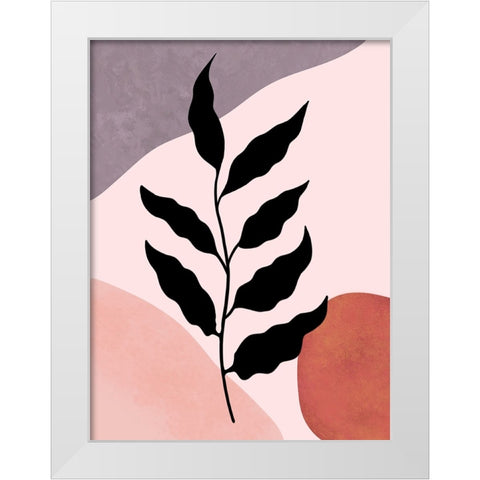 Plant Stem II White Modern Wood Framed Art Print by Dundon, Denise