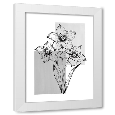 Botanical Rectangle White Modern Wood Framed Art Print by Dundon, Denise