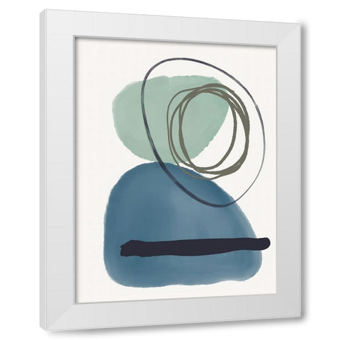 Shapes from the Sea White Modern Wood Framed Art Print by Dundon, Denise