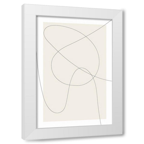 Lines at Play III White Modern Wood Framed Art Print by Dundon, Denise