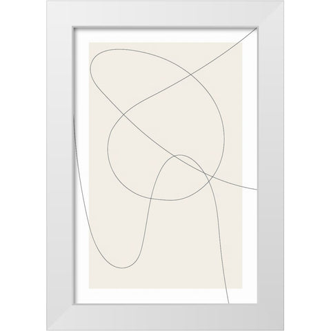 Lines at Play III White Modern Wood Framed Art Print by Dundon, Denise