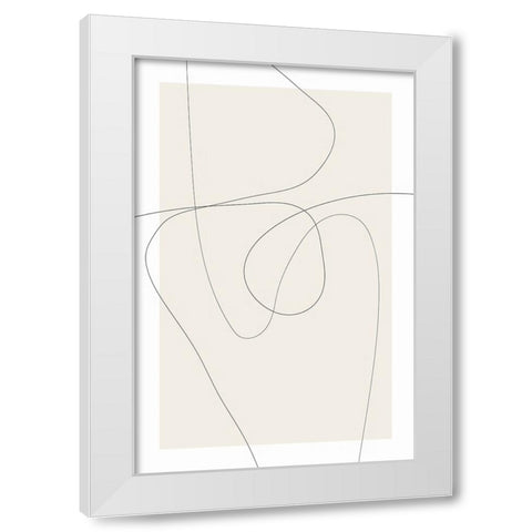 Lines at Play IV White Modern Wood Framed Art Print by Dundon, Denise