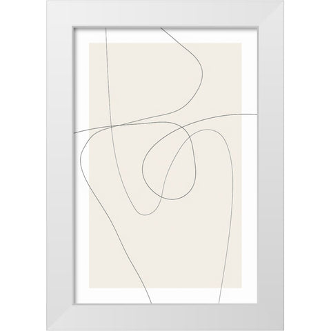 Lines at Play IV White Modern Wood Framed Art Print by Dundon, Denise