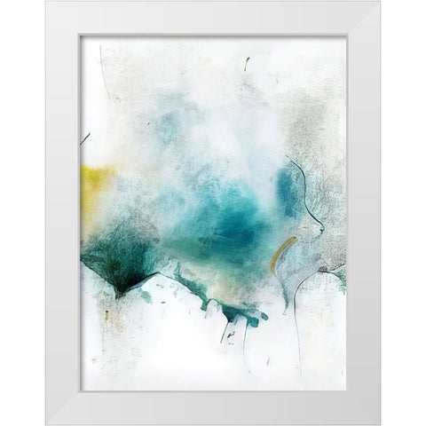 Rift in Time White Modern Wood Framed Art Print by Dundon, Denise