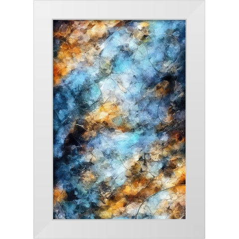 Locked in Stone White Modern Wood Framed Art Print by Dundon, Denise