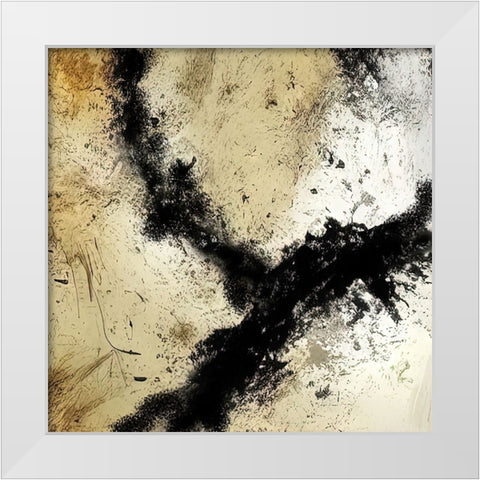 Triple Junction White Modern Wood Framed Art Print by Dundon, Denise