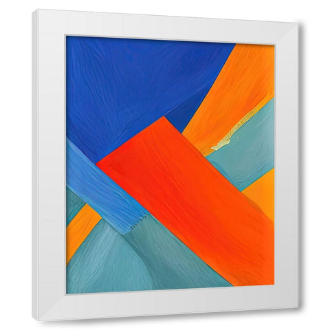 House of Cards White Modern Wood Framed Art Print by Dundon, Denise