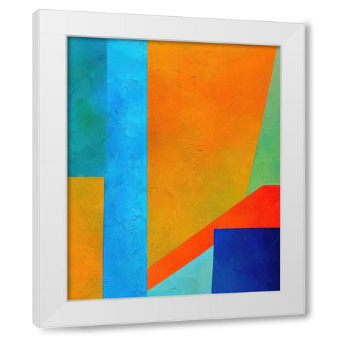 Facets of Life White Modern Wood Framed Art Print by Dundon, Denise