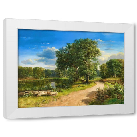 Fine Summer Day White Modern Wood Framed Art Print by Dundon, Denise
