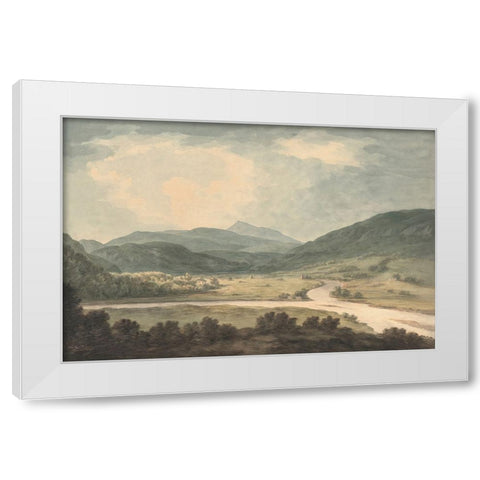 River Lands White Modern Wood Framed Art Print by Dundon, Denise