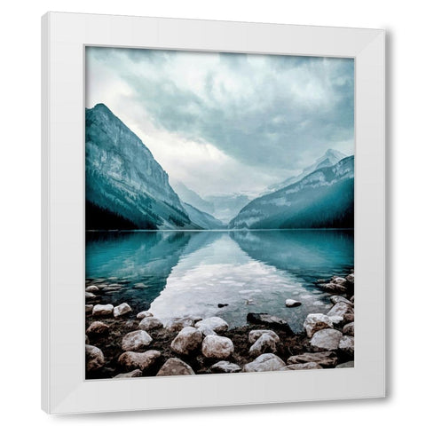Glacial Lake White Modern Wood Framed Art Print by Dundon, Denise