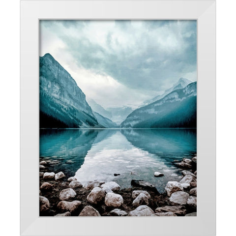 Glacial Lake White Modern Wood Framed Art Print by Dundon, Denise