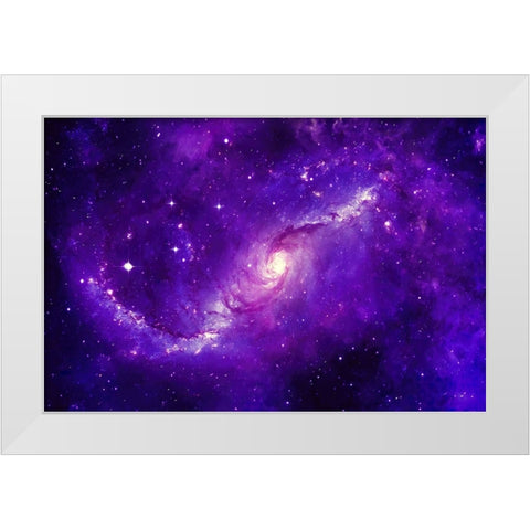 Spiral Arms White Modern Wood Framed Art Print by Dundon, Denise