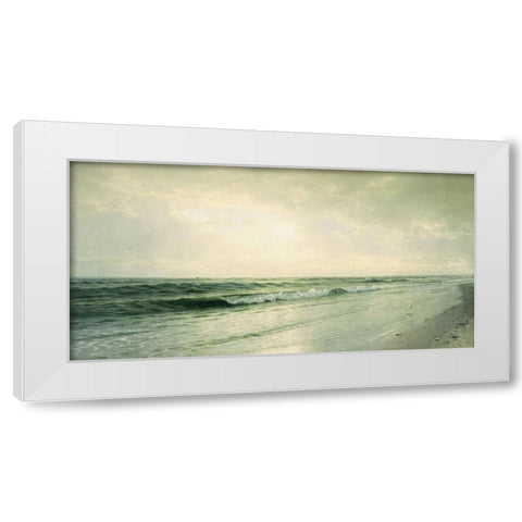 Quiet Seascape White Modern Wood Framed Art Print by Dundon, Denise