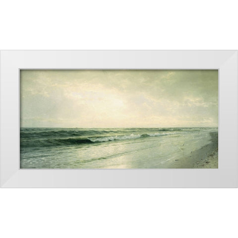 Quiet Seascape White Modern Wood Framed Art Print by Dundon, Denise