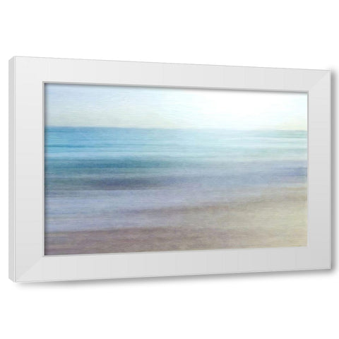 Colour of the Sea White Modern Wood Framed Art Print by Dundon, Denise