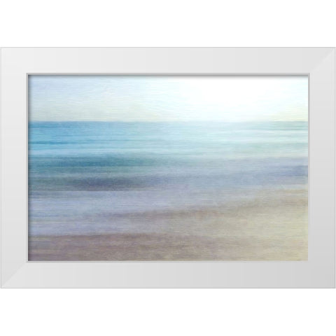 Colour of the Sea White Modern Wood Framed Art Print by Dundon, Denise