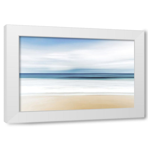 Beach White Modern Wood Framed Art Print by Dundon, Denise