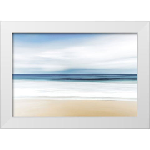 Beach White Modern Wood Framed Art Print by Dundon, Denise