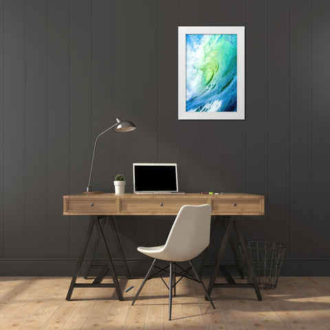 Surfs Up White Modern Wood Framed Art Print by Dundon, Denise