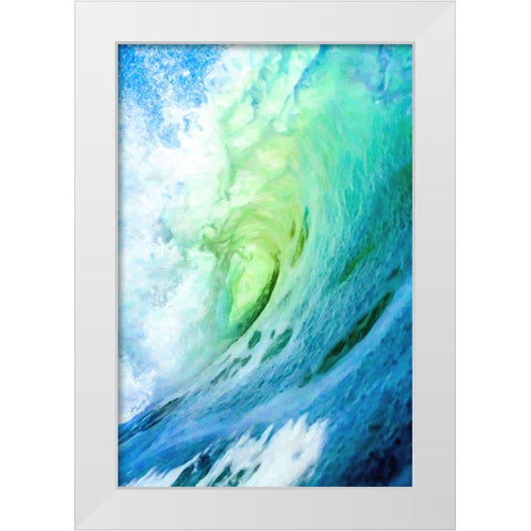 Surfs Up White Modern Wood Framed Art Print by Dundon, Denise
