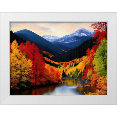 Autumn Vista II White Modern Wood Framed Art Print by Dundon, Denise