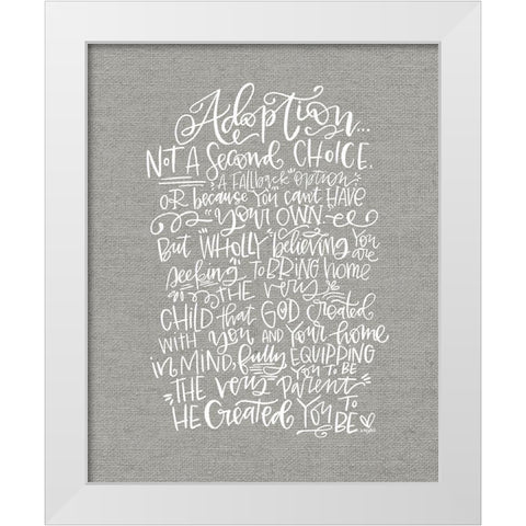 Adoption White Modern Wood Framed Art Print by Wieners, Valerie