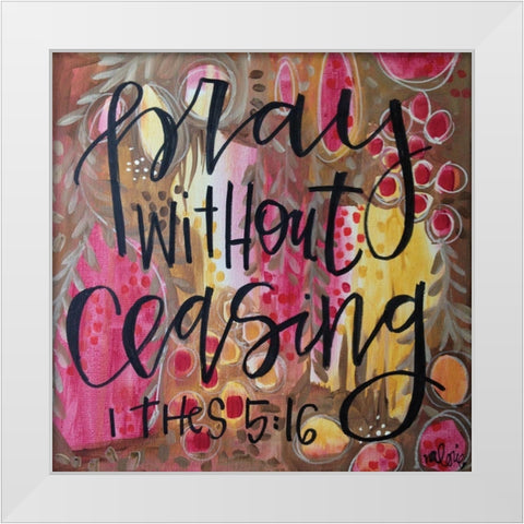 Pray White Modern Wood Framed Art Print by Wieners, Valerie