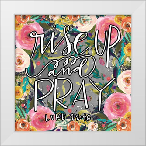 Rise Up White Modern Wood Framed Art Print by Wieners, Valerie