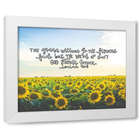 Flowers Fade White Modern Wood Framed Art Print by Wieners, Valerie