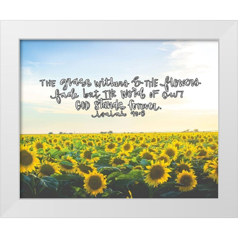 Flowers Fade White Modern Wood Framed Art Print by Wieners, Valerie