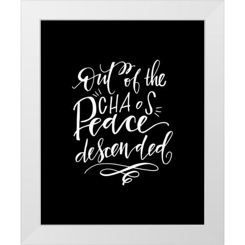 Chaos White Modern Wood Framed Art Print by Wieners, Valerie