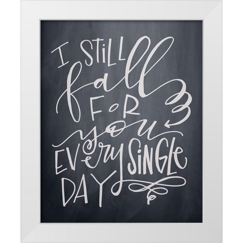 I Still Fall White Modern Wood Framed Art Print by Wieners, Valerie