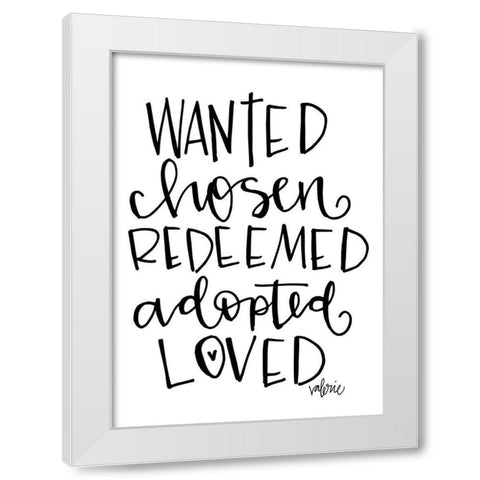 Wanted, Chosen White Modern Wood Framed Art Print by Wieners, Valerie