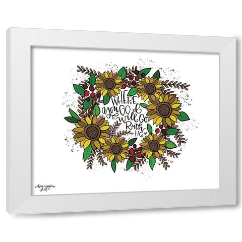 Where You Go White Modern Wood Framed Art Print by Wieners, Valerie