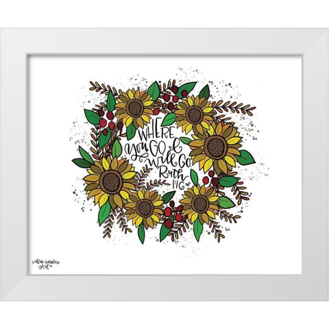 Where You Go White Modern Wood Framed Art Print by Wieners, Valerie