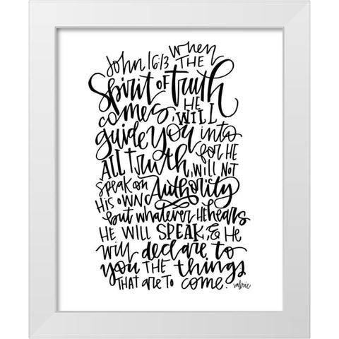 Spirit of Truth BW White Modern Wood Framed Art Print by Wieners, Valerie