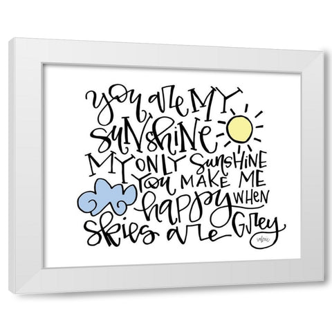 Sunshine White Modern Wood Framed Art Print by Wieners, Valerie
