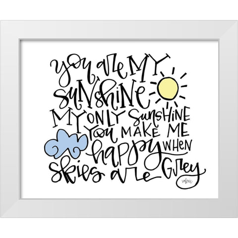 Sunshine White Modern Wood Framed Art Print by Wieners, Valerie