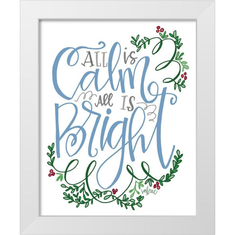 All is Calm White Modern Wood Framed Art Print by Wieners, Valerie