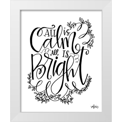 All is Calm White Modern Wood Framed Art Print by Wieners, Valerie