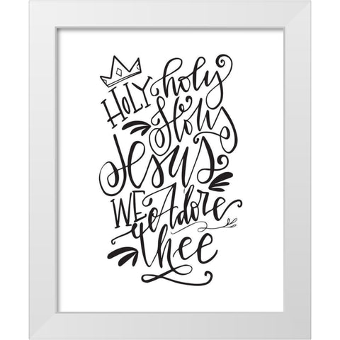 Holy Night White Modern Wood Framed Art Print by Wieners, Valerie