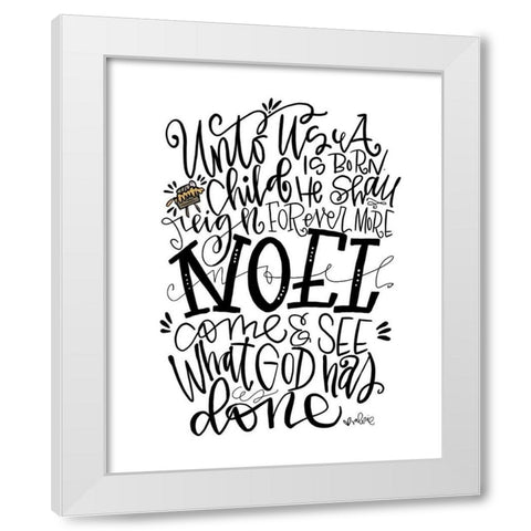 Noel White Modern Wood Framed Art Print by Wieners, Valerie