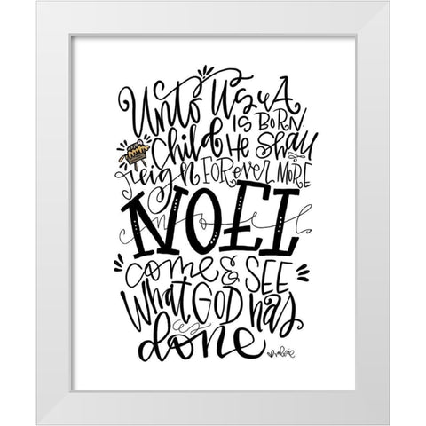 Noel White Modern Wood Framed Art Print by Wieners, Valerie