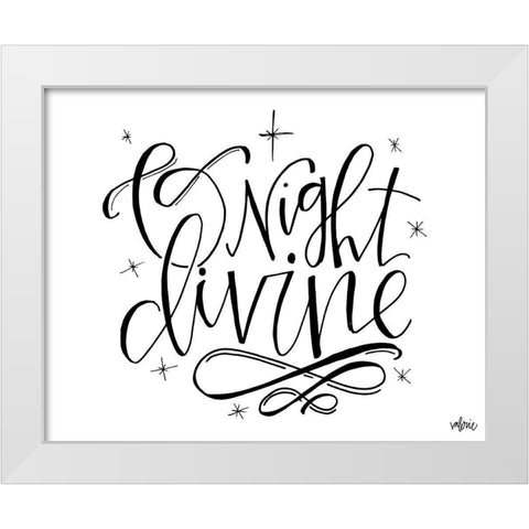 O Night Divine White Modern Wood Framed Art Print by Wieners, Valerie