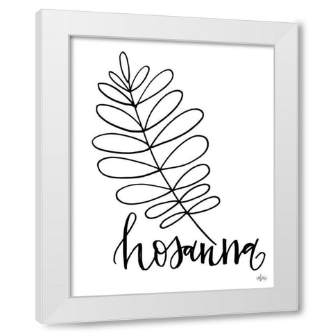 Hosanna White Modern Wood Framed Art Print by Wieners, Valerie