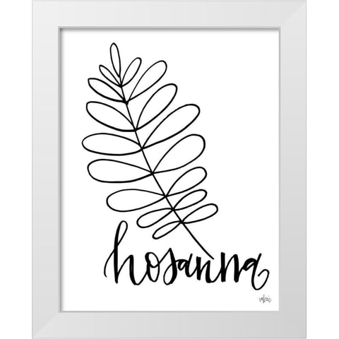 Hosanna White Modern Wood Framed Art Print by Wieners, Valerie