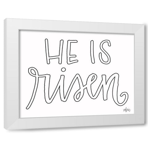 He is Risen White Modern Wood Framed Art Print by Wieners, Valerie