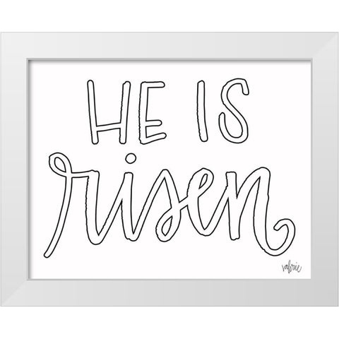He is Risen White Modern Wood Framed Art Print by Wieners, Valerie