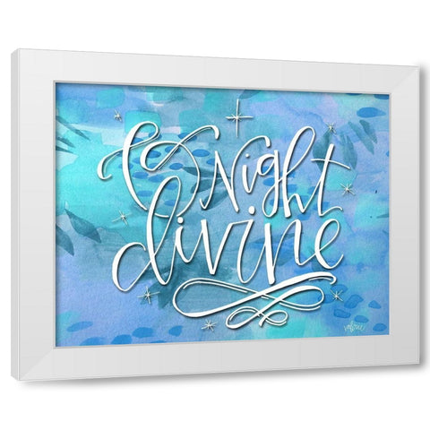O Night Divine White Modern Wood Framed Art Print by Wieners, Valerie
